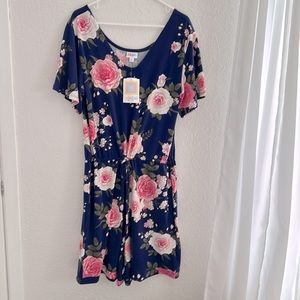 LuLaRoe XANTHE-L Womens Floral Romper!!